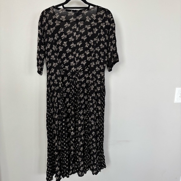 American Angel Vintage Floral Black Dress Size M - Picture 3 of 9